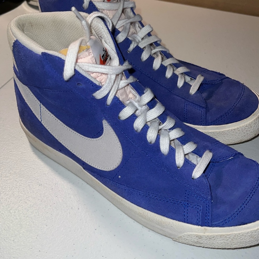 Nike Men's Shoes Blazer Mid 77 Suede Racer Blue in size 10. GUC.